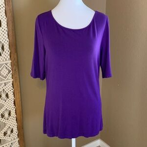 Lauren Purple 3/4‎ Sleeve Top - Size Large